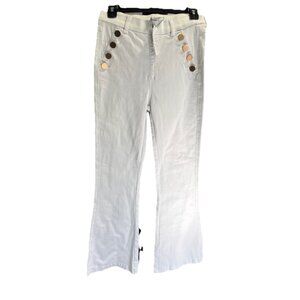 NWT Anna & Ava High Waisted White Flare Jeans Size M